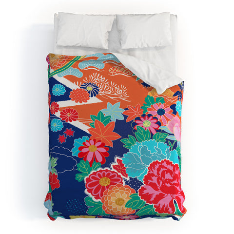 Juliana Curi Osaka Orange Duvet Cover