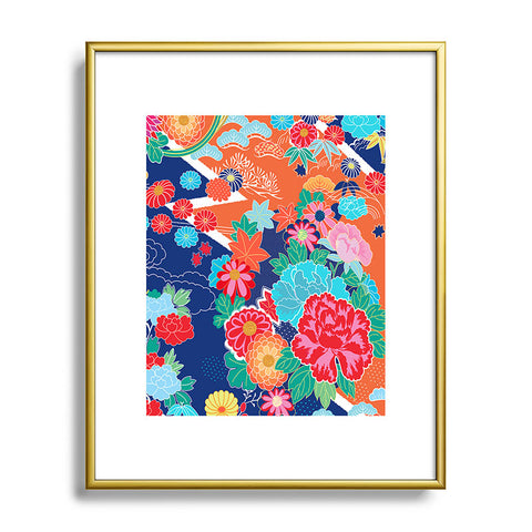 Juliana Curi Osaka Orange Metal Framed Art Print