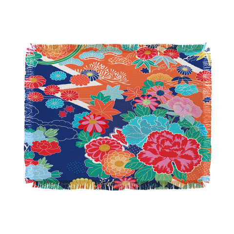 Juliana Curi Osaka Orange Throw Blanket