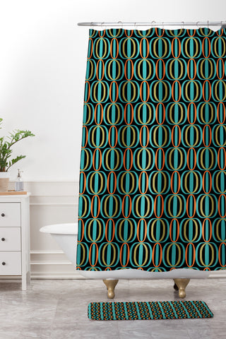 Juliana Curi Pattern Circles Shower Curtain And Mat