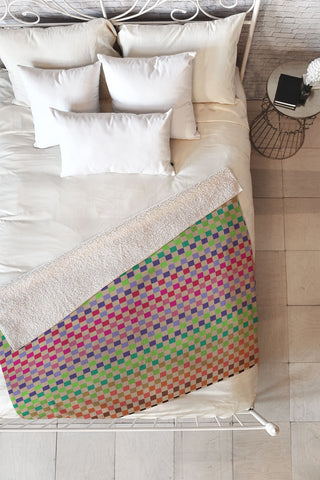 Juliana Curi Pattern Pixel 1 Fleece Throw Blanket
