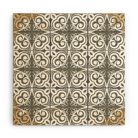 Juliana Curi Renda Natural Wood Wall Mural