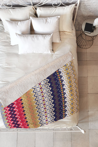 Juliana Curi Renda Pattern Fleece Throw Blanket