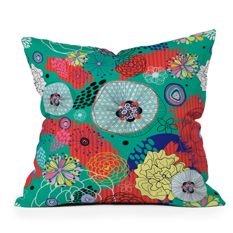 Juliana Curi Underground Flower Throw Pillow