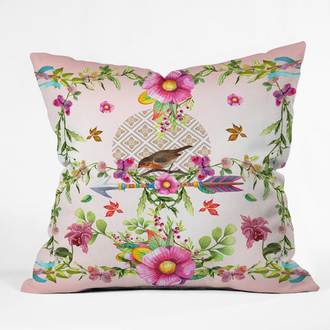 Juliana Curi wonderfulworld4 Outdoor Throw Pillow