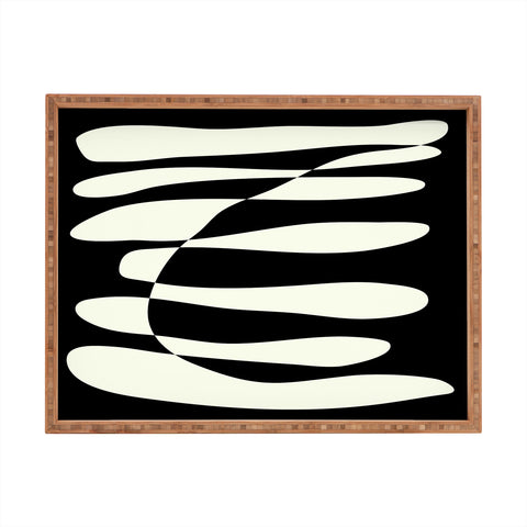 June Journal Abstract Composition in Black Rectangular Tray