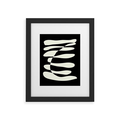 June Journal Abstract Composition in Black Framed Art Print