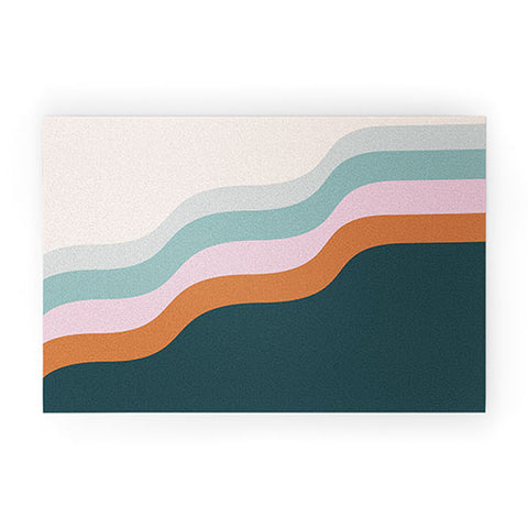 June Journal Abstract Diagonal Waves in Tea Welcome Mat