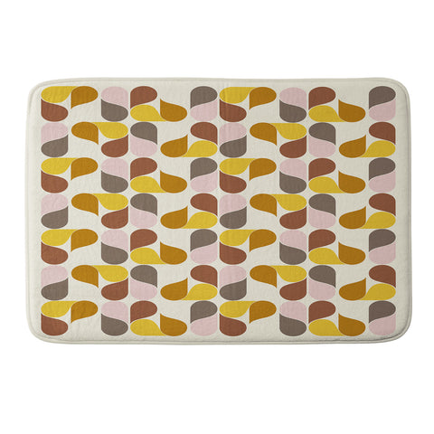 June Journal Abstract Leaves 1 Memory Foam Bath Mat