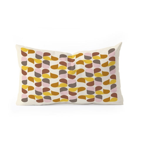 June Journal Abstract Leaves 1 Oblong Throw Pillow