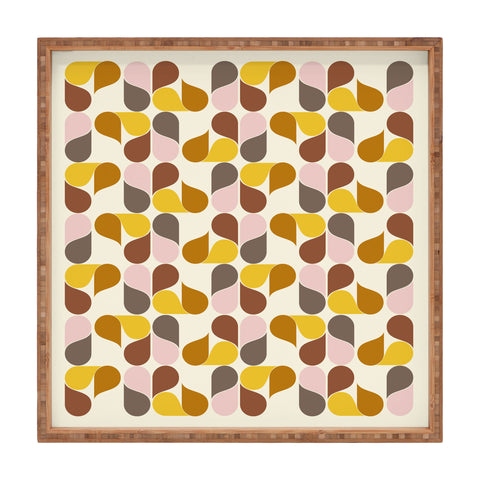 June Journal Abstract Leaves 1 Square Tray