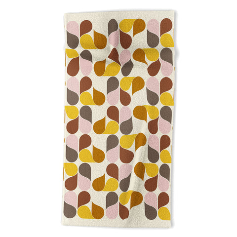 June Journal Abstract Leaves 1 Beach Towel