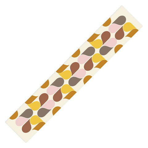 June Journal Abstract Leaves 1 Table Runner