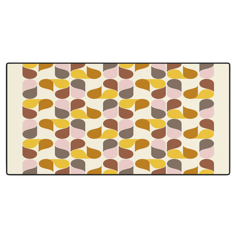 June Journal Abstract Leaves 1 Desk Mat