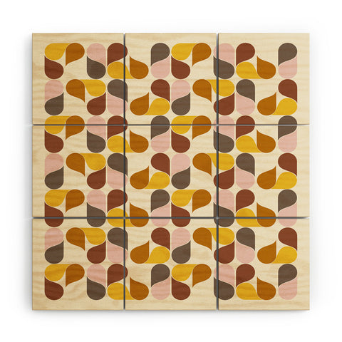 June Journal Abstract Leaves 1 Wood Wall Mural