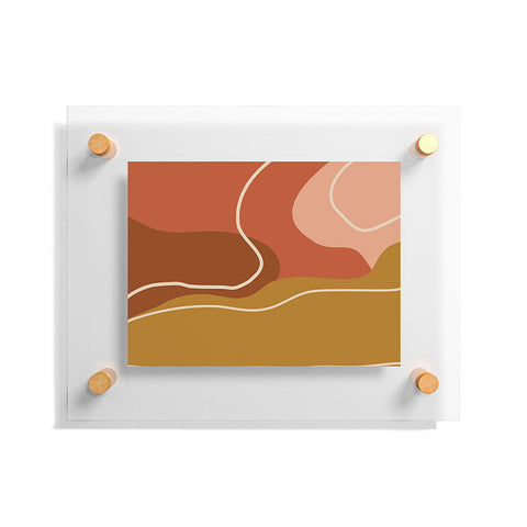 June Journal Abstract Organic Shapes in Zen Floating Acrylic Print