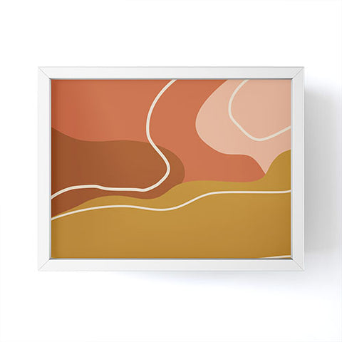 June Journal Abstract Organic Shapes in Zen Framed Mini Art Print