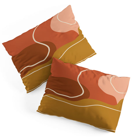 June Journal Abstract Organic Shapes in Zen Pillow Shams