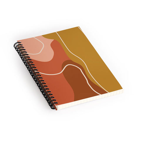 June Journal Abstract Organic Shapes in Zen Spiral Notebook