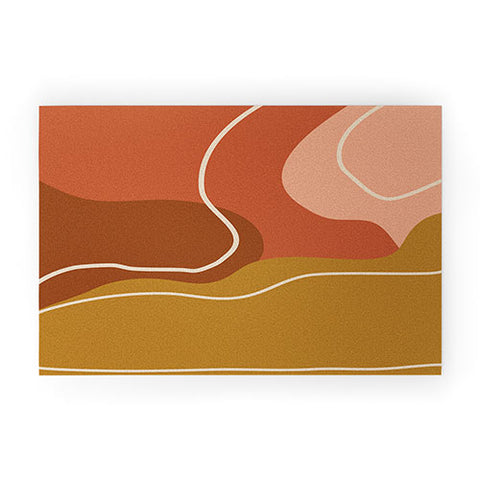 June Journal Abstract Organic Shapes in Zen Welcome Mat