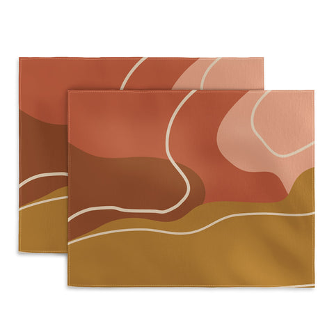 June Journal Abstract Organic Shapes in Zen Placemat