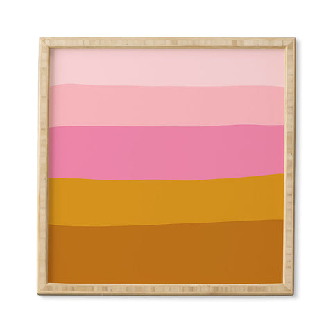 June Journal Abstract Organic Stripes Framed Wall Art