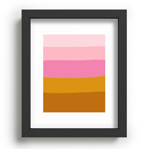 June Journal Abstract Organic Stripes Recessed Framing Rectangle