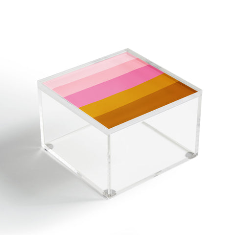 June Journal Abstract Organic Stripes Acrylic Box