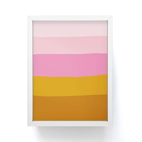 June Journal Abstract Organic Stripes Framed Mini Art Print