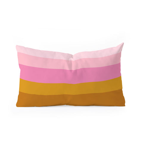 June Journal Abstract Organic Stripes Oblong Throw Pillow