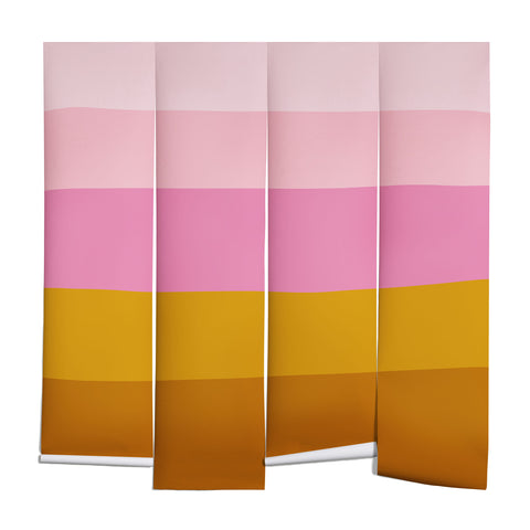 June Journal Abstract Organic Stripes Wall Mural