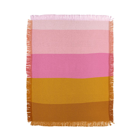 June Journal Abstract Organic Stripes Throw Blanket