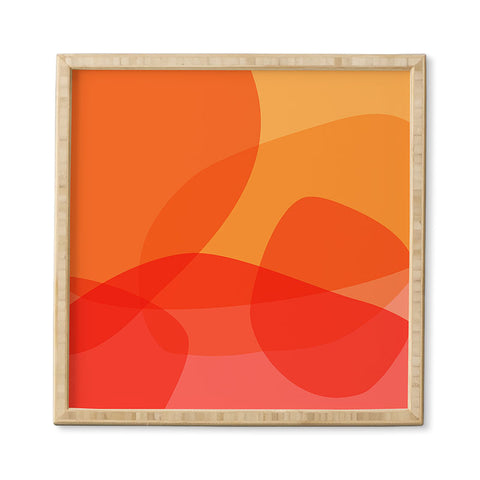June Journal Abstract Warm Color Shapes Framed Wall Art