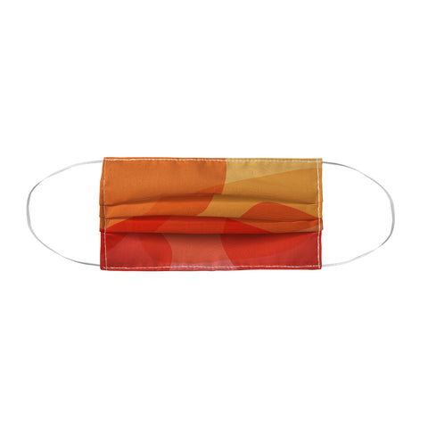 June Journal Abstract Warm Color Shapes Face Mask