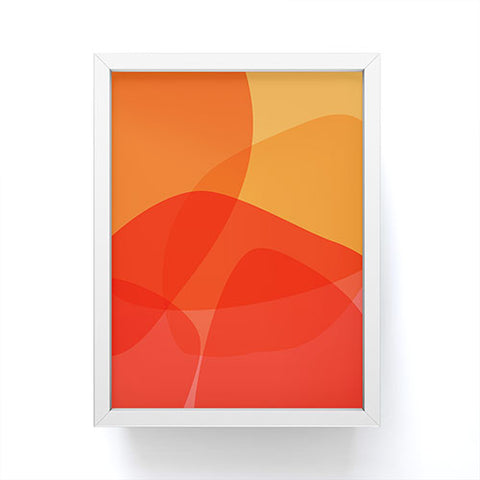 June Journal Abstract Warm Color Shapes Framed Mini Art Print