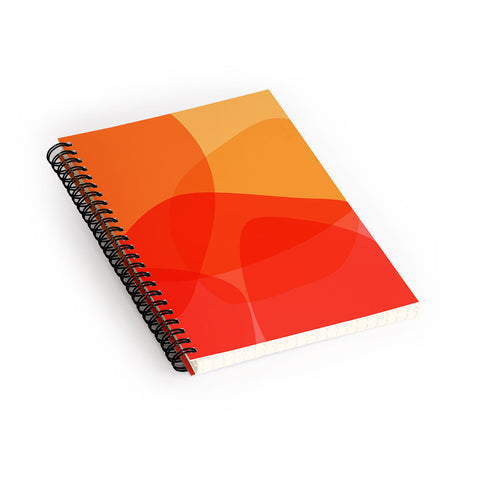 June Journal Abstract Warm Color Shapes Spiral Notebook
