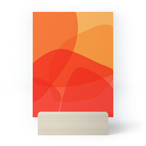 June Journal Abstract Warm Color Shapes Mini Art Print