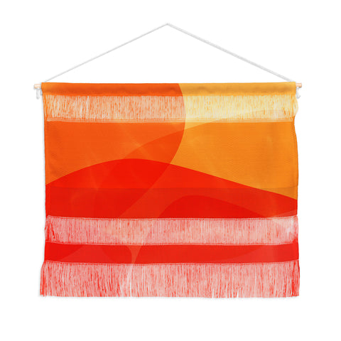 June Journal Abstract Warm Color Shapes Wall Hanging Landscape