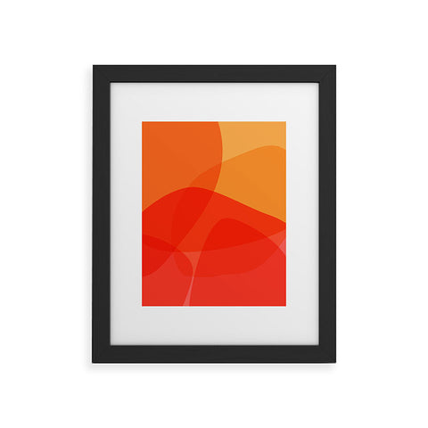 June Journal Abstract Warm Color Shapes Framed Art Print