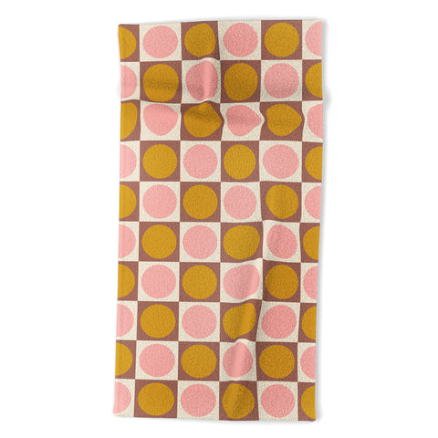 June Journal Autumn Checkerboard 29 Beach Towel