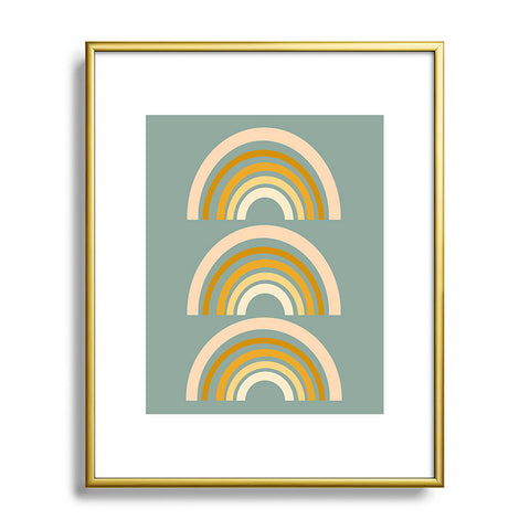 June Journal Autumn Rainbows Metal Framed Art Print