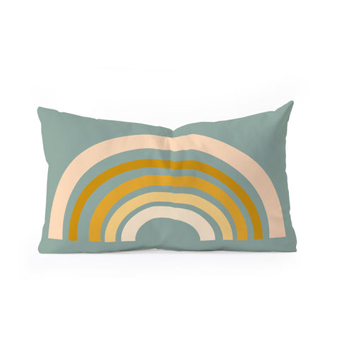 June Journal Autumn Rainbows Oblong Throw Pillow