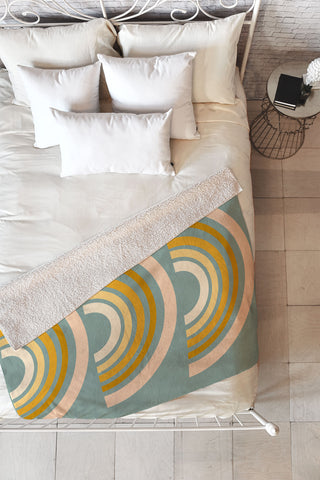 June Journal Autumn Rainbows Fleece Throw Blanket