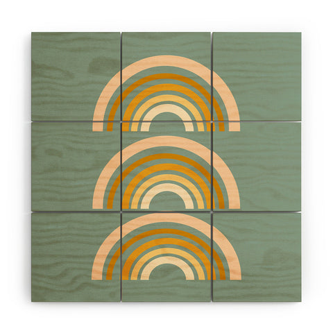 June Journal Autumn Rainbows Wood Wall Mural