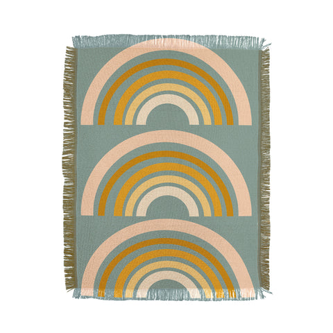 June Journal Autumn Rainbows Throw Blanket
