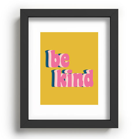 June Journal Be Kind in Yellow Recessed Framing Rectangle
