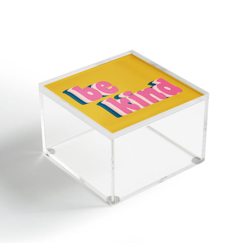June Journal Be Kind in Yellow Acrylic Box