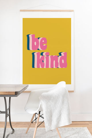 June Journal Be Kind in Yellow Art Print And Hanger