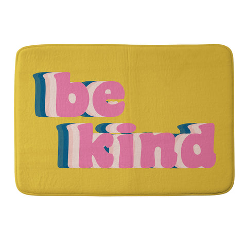 June Journal Be Kind in Yellow Memory Foam Bath Mat