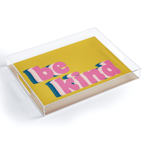 June Journal Be Kind in Yellow Acrylic Tray